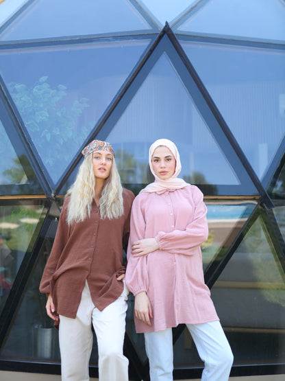 Müslin Gömlek Gül Kurusu