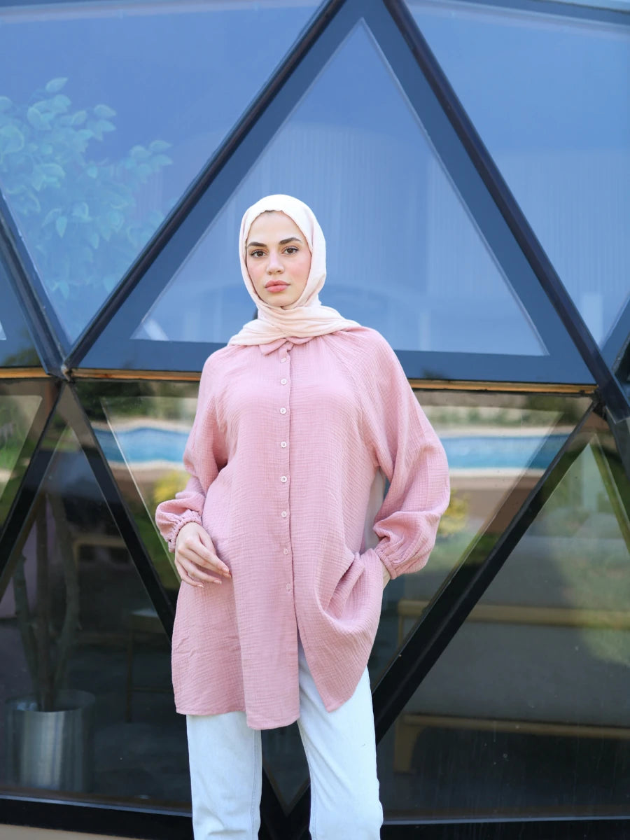 Müslin Gömlek Gül Kurusu