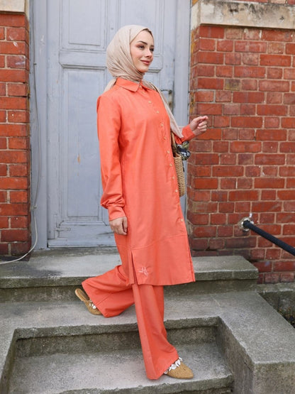 Poplin Takım Turuncu