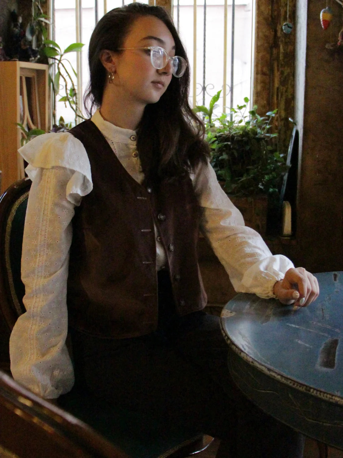 Bahçe Desen Goblen Yelek