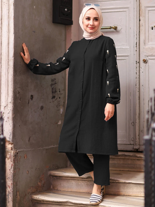Müslin Takım Siyah