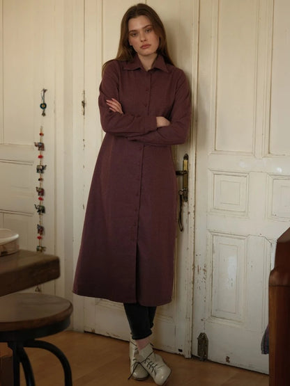 Basic Flanel Tunik Bordo + Pamuklu Desenli Eşarp