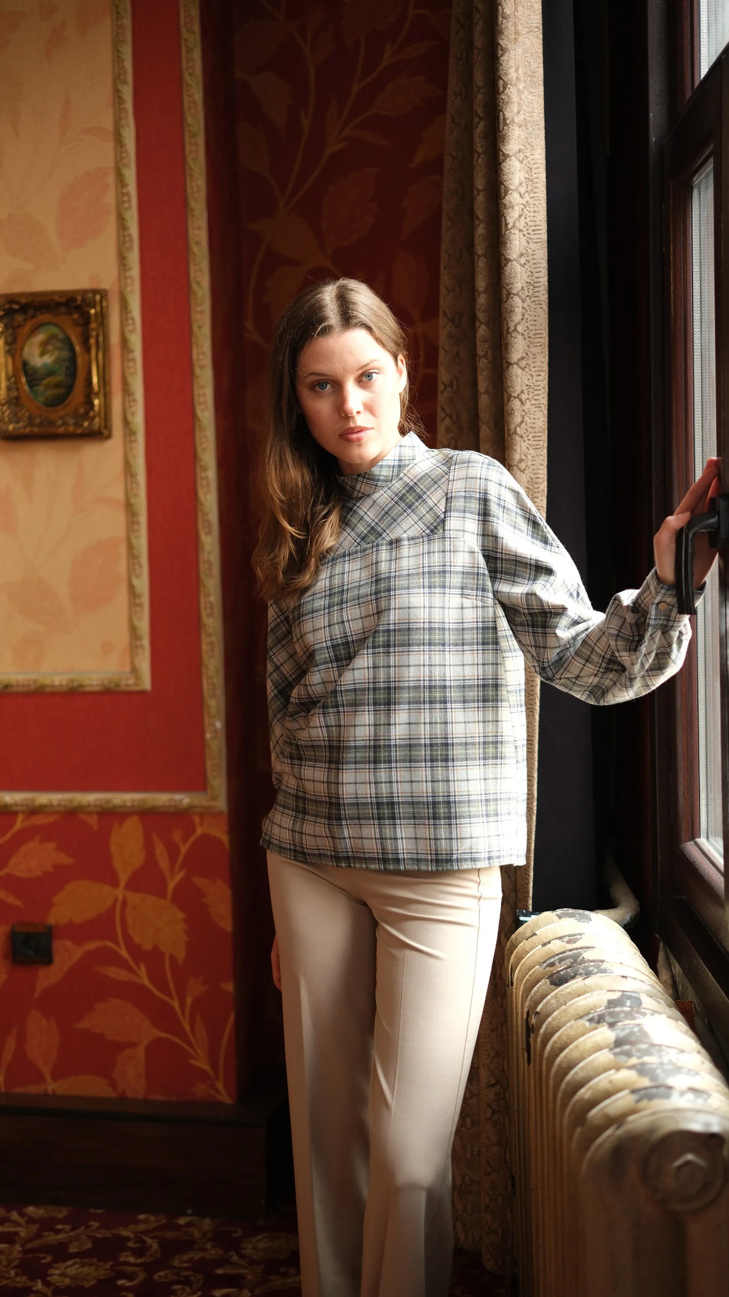 Bloom Ekose Bluz - Haki/Laci