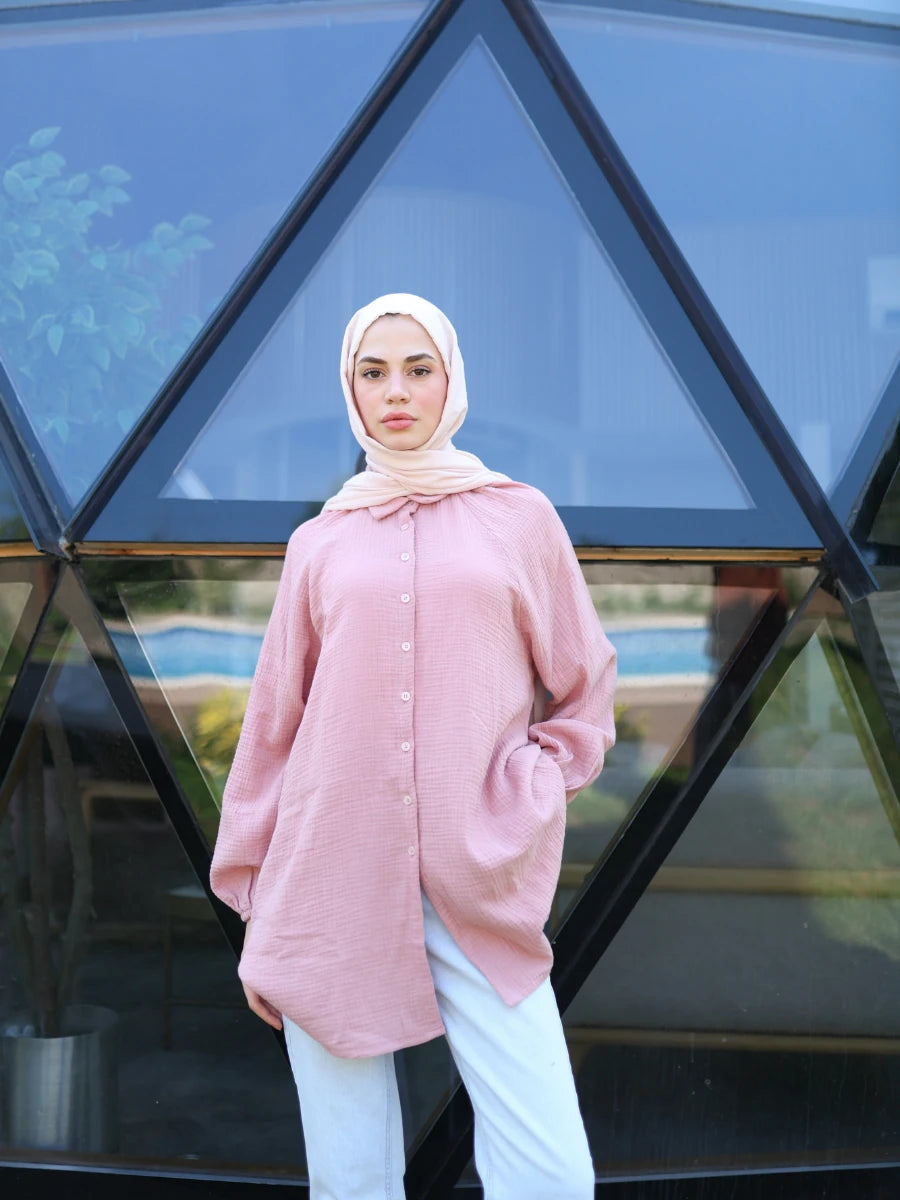 Müslin Gömlek Gül Kurusu