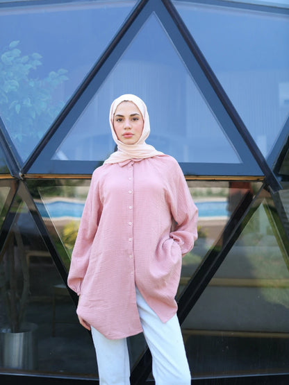 Müslin Gömlek Gül Kurusu