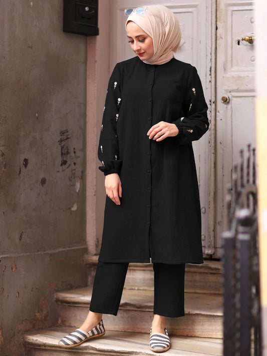 Müslin Takım Siyah
