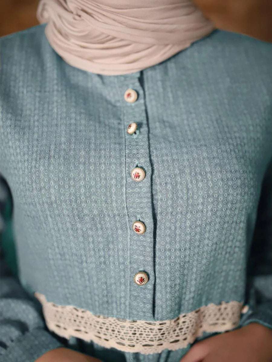 Çiçek Düğmeli Tunik