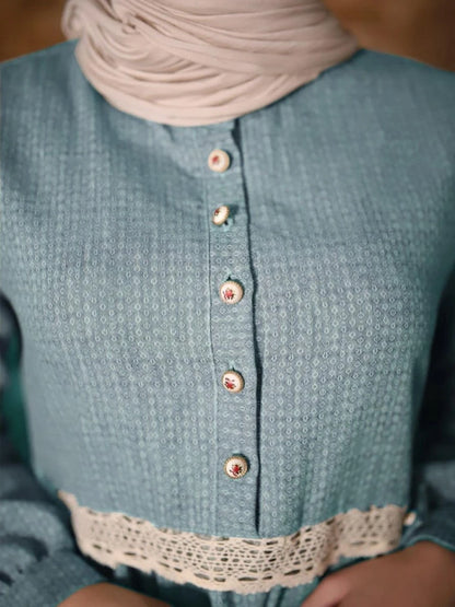 Çiçek Düğmeli Tunik