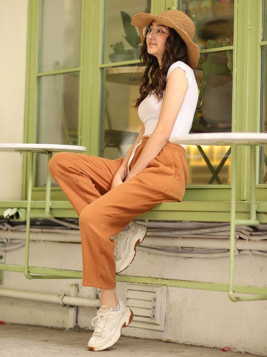 Müslin Pantolon Kiremit