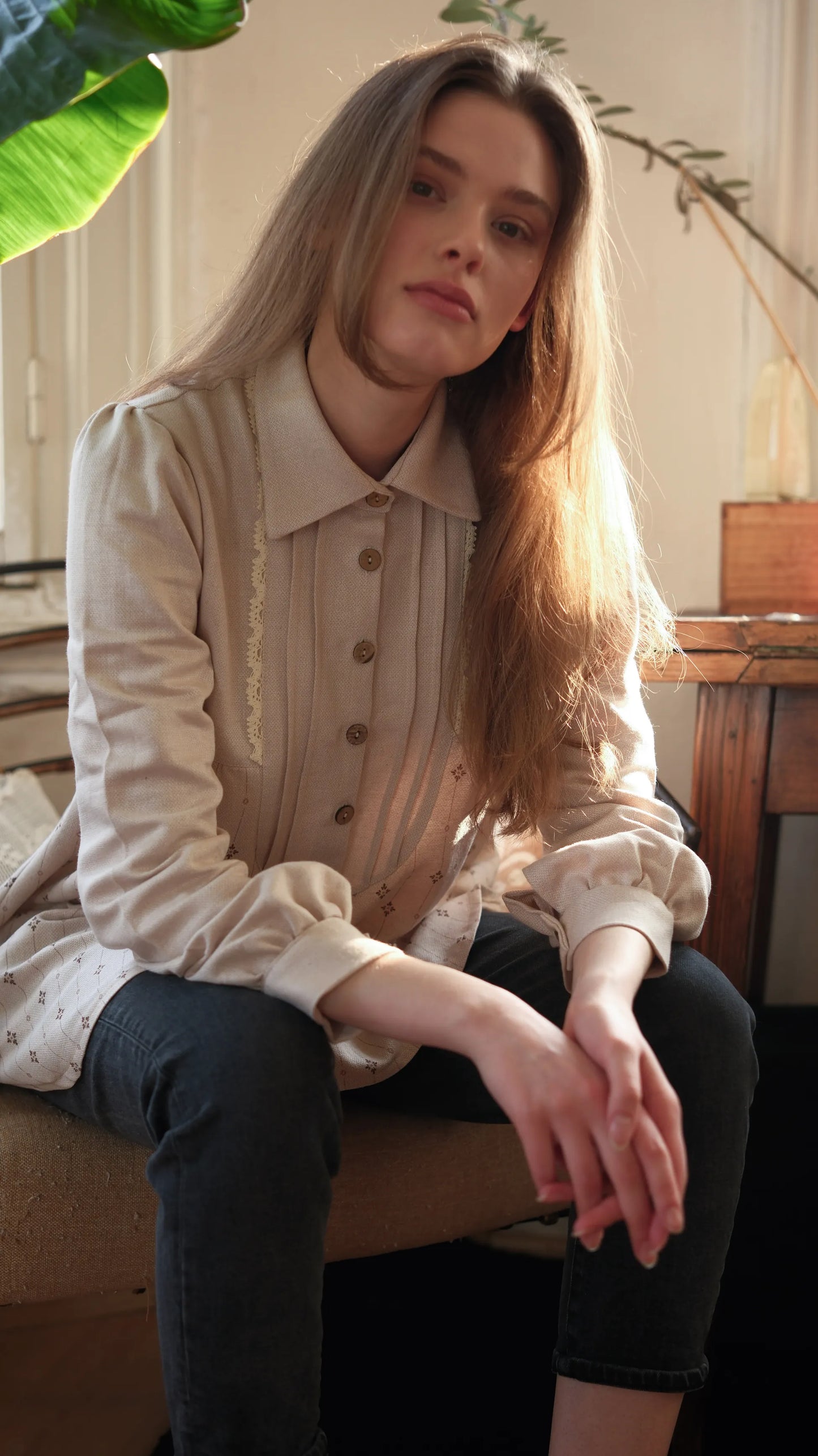 Çıtır Desen Nervürlü Gömlek