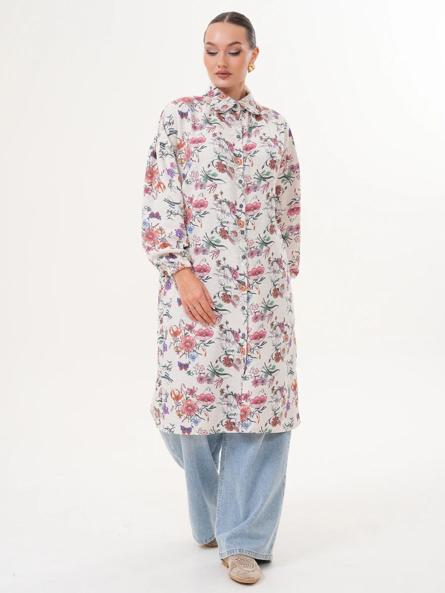 Floral Pamuk Tunik