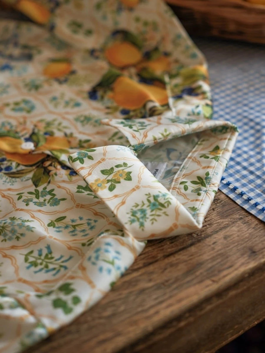 Limon Desenli Saten Gömlek