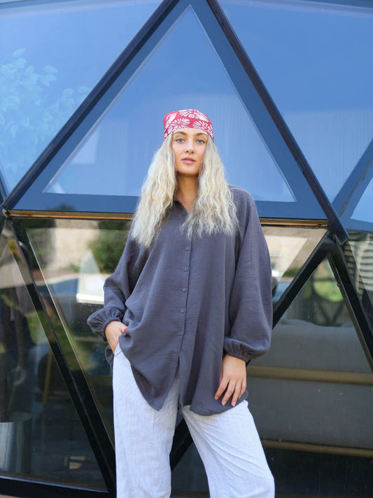 Müslin Gömlek Antrasit