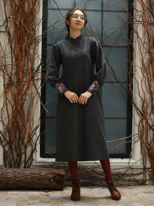 Goblen Yelekli Takım Gri