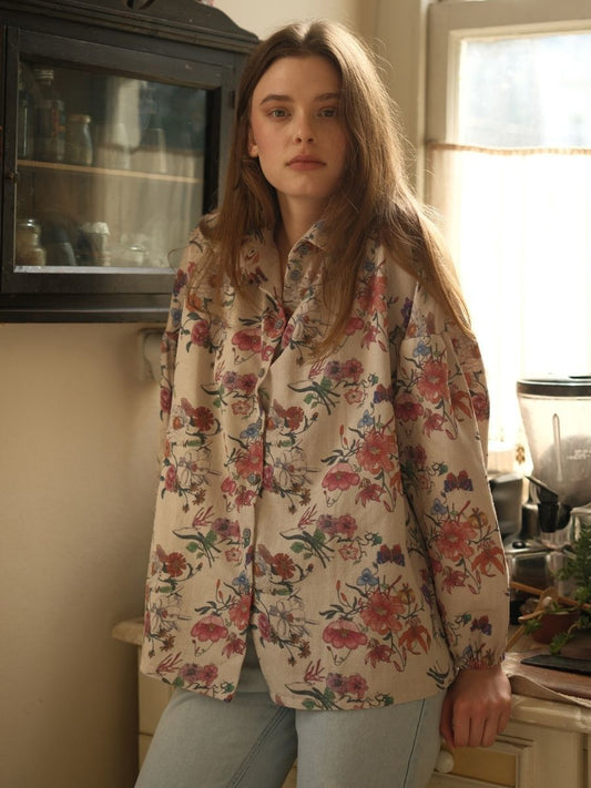 Floral Pamuk Gömlek