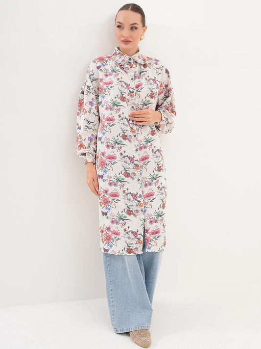 Floral Pamuk Tunik