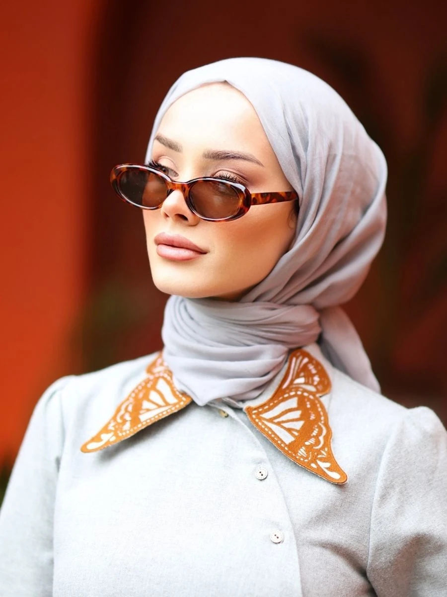 Bambu Crash Şal Açık Gri