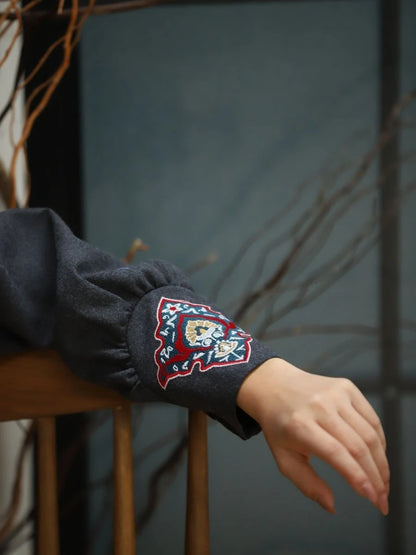 Goblen Yelekli Takım Gri