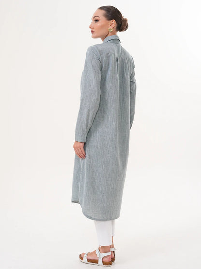 Basic Pamuklu Tunik Yeşil + Şal Hediyeli