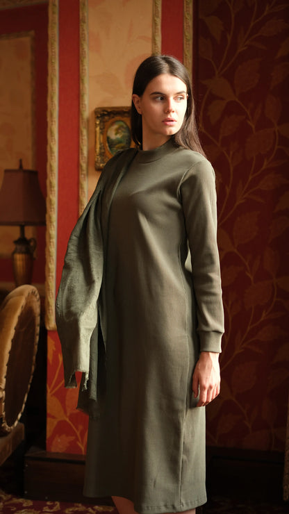 Kaşkorse Tunik Yeşil + Crash Bambu Şal