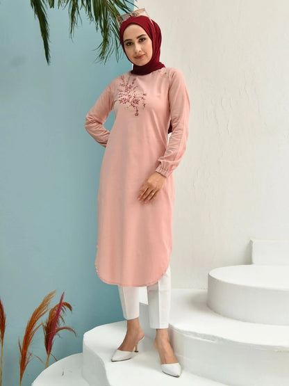 Çiçek Tunik Pembe