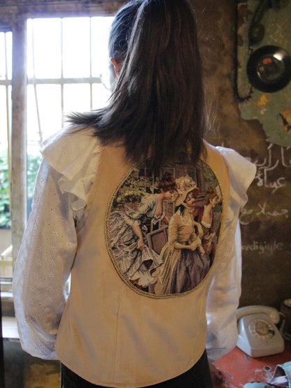 Kızlar Desenli Goblen Yelek