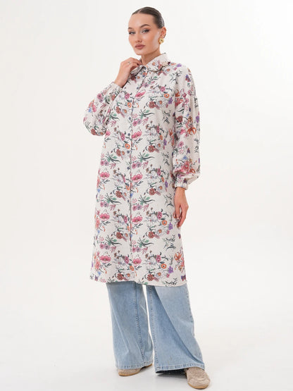 Floral Pamuk Tunik
