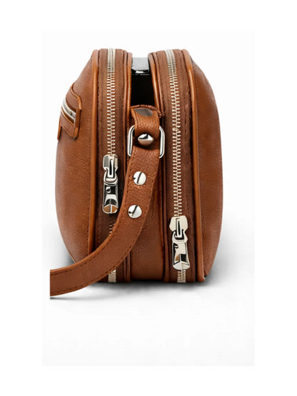 Peri Çapraz Askılı Mini Çanta Taba Renk