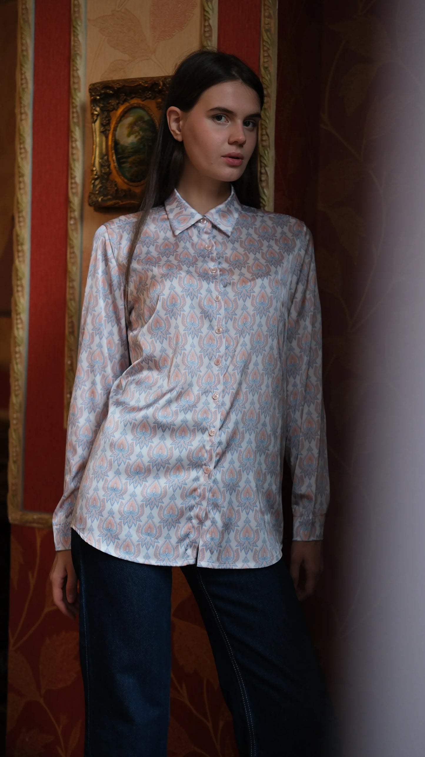 Velina Saten Gömlek