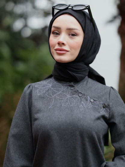 Şehrazat Tunik Koyu Antrasit